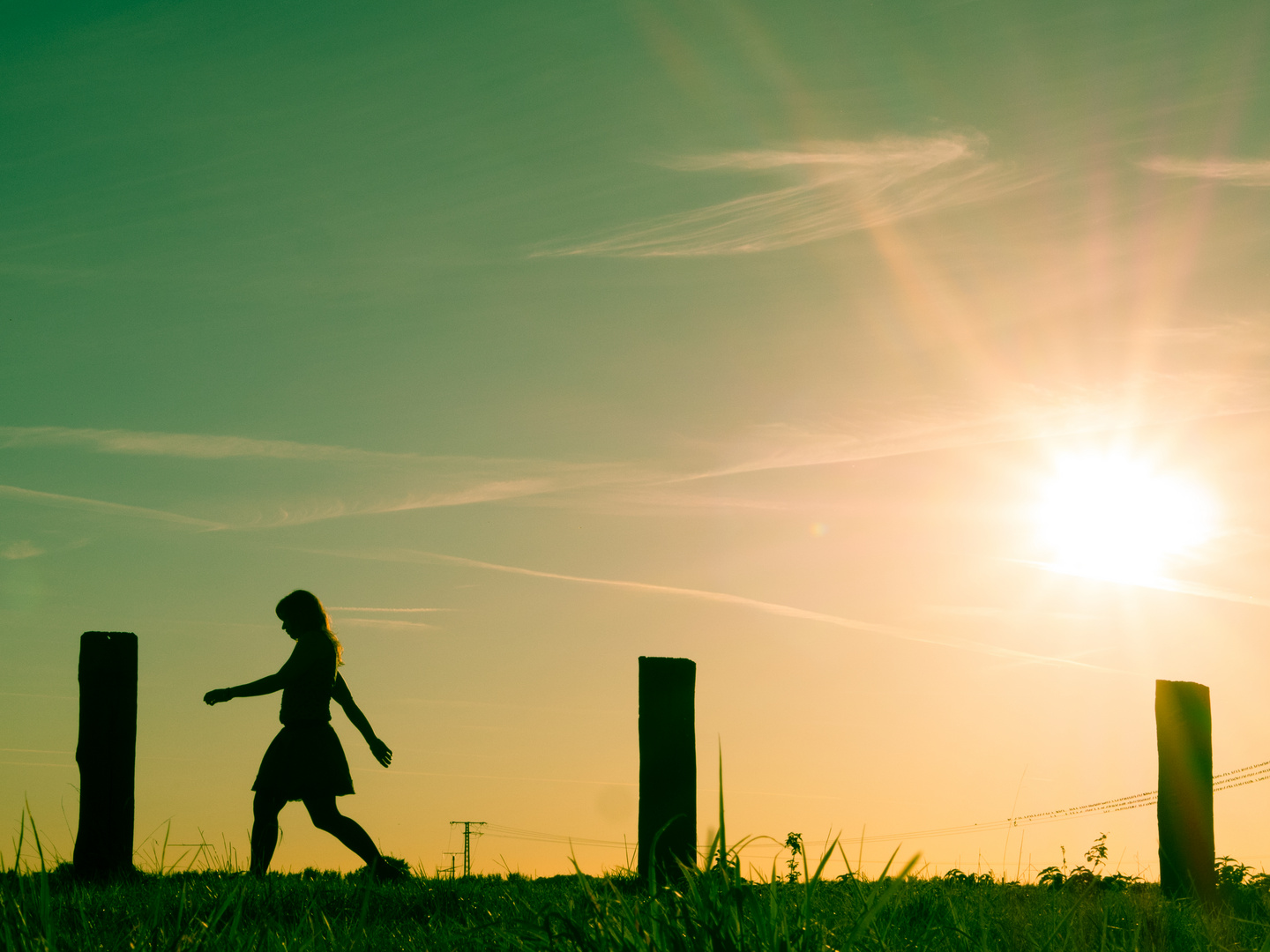 Freiheit mit der Sonne im Rücken