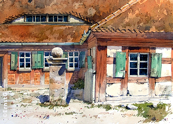 Freilandmuseum (Aquarell - OD)