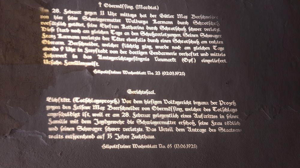 Freilandmuseum Bad Windsheim : MORDTAT  OBERMÄSSING