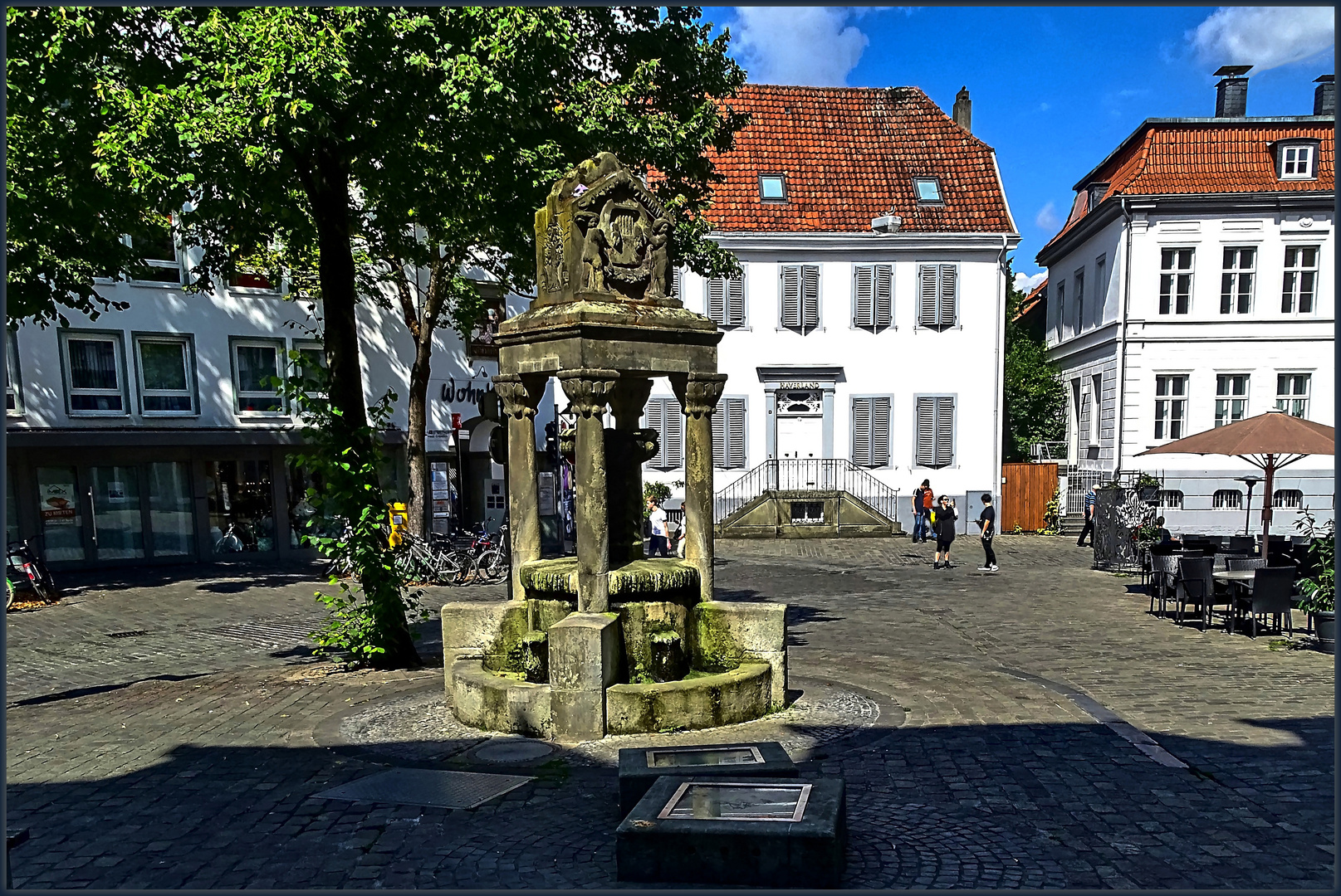 Freiligrathbrunnen am Soester Marktplatz