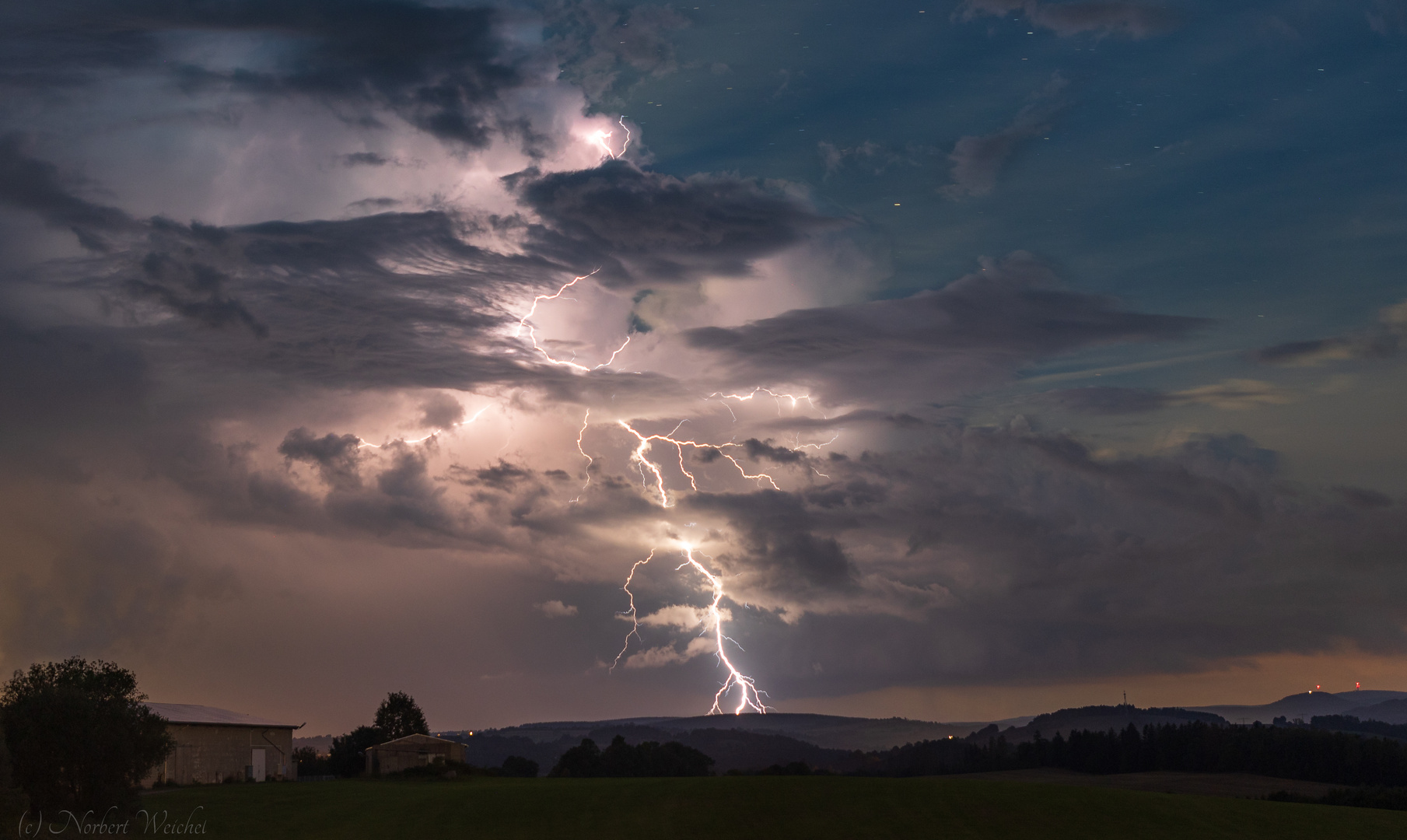 Freistehende Nachtgewitter Nr.2