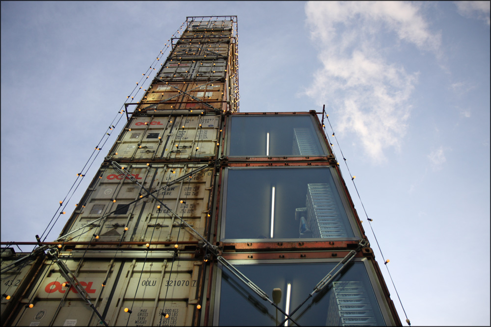 Freitag-Tower am Samstag