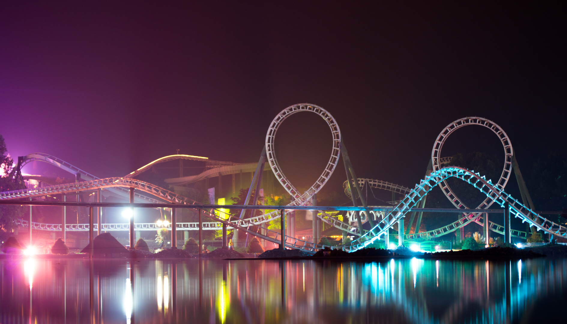 Freizeitpark bei halloween night