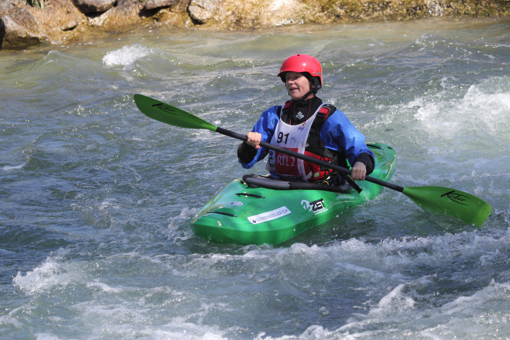 Freizeitspaß im Wildwasserkanal von Hüningen