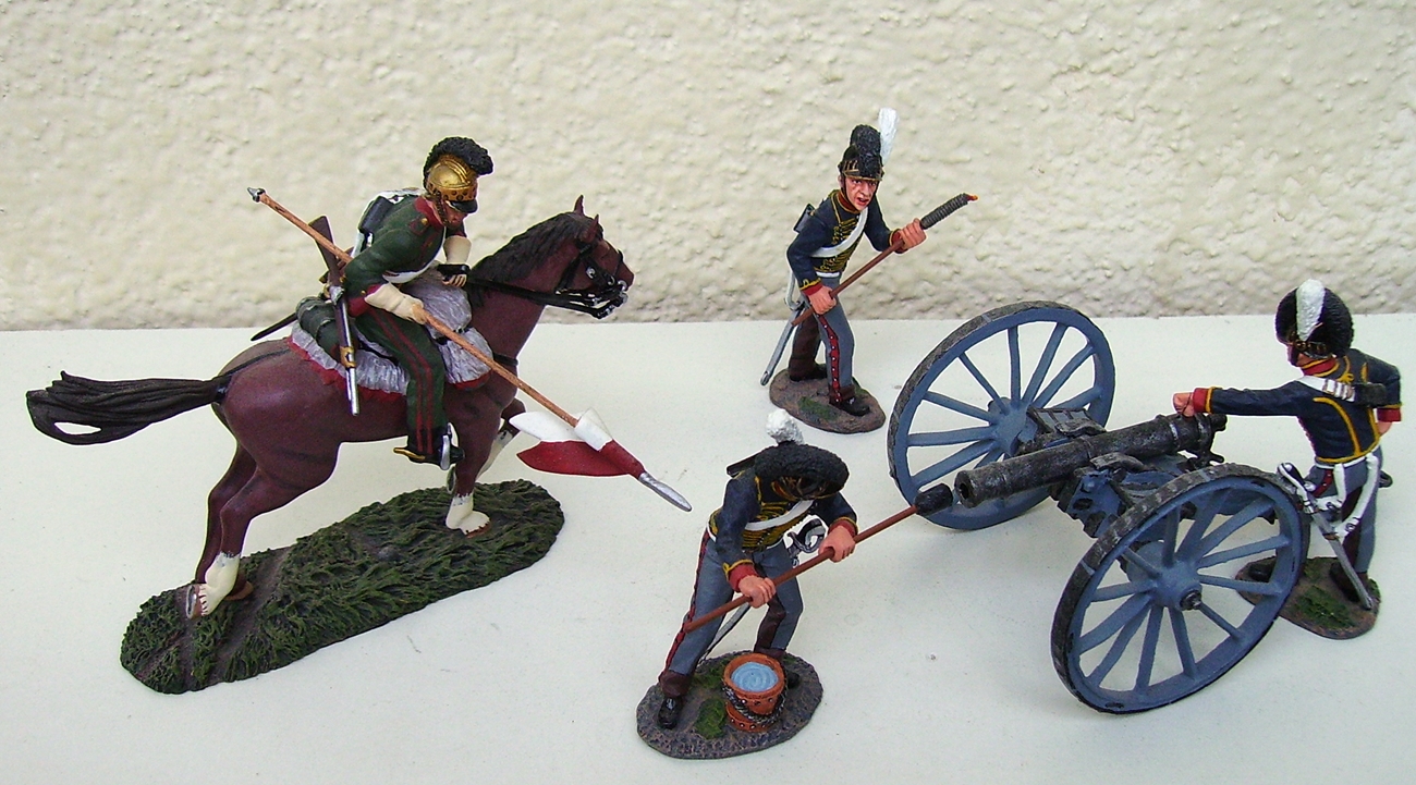 French chevau-léger vs British artillerymen