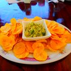 Fresh chips with Avocado dip