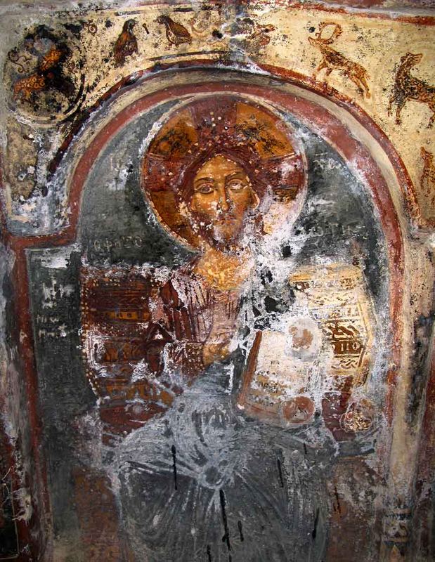 Fresken in der Panagía Makriní aus dem 14.Jh. bei Kallithéa /SAMOS.