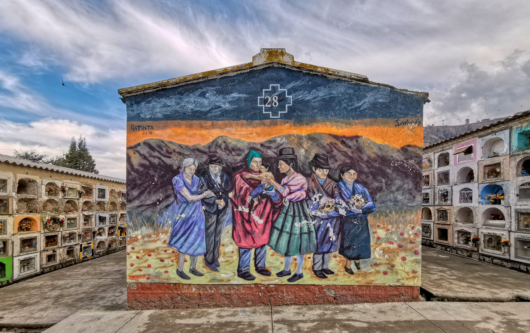 Fresque au cimetière de la Paz