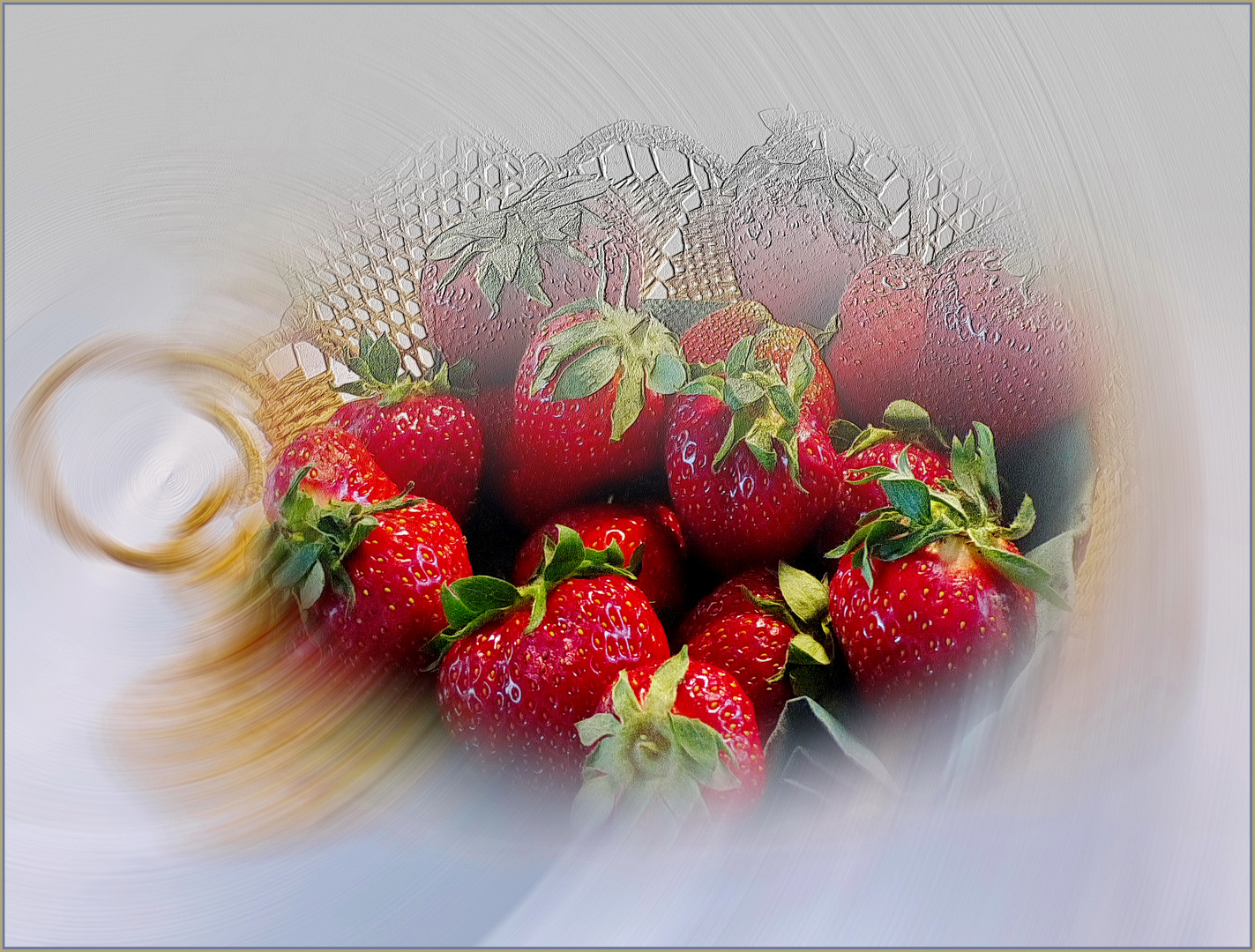 Freude an Erdbeeren  
