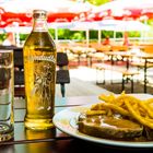 Freude im Biergarten mit nem Almdudler