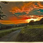 Freudenberg brennt .... Abendstimmung nach dem Regentag