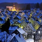 Freudenberg mit Weihnachtsbeleuchtung