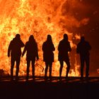 Freudenfeuer zu Silvester in Scheveningen