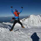 Freudensprung auf 4500hm vor dem Lyskamm