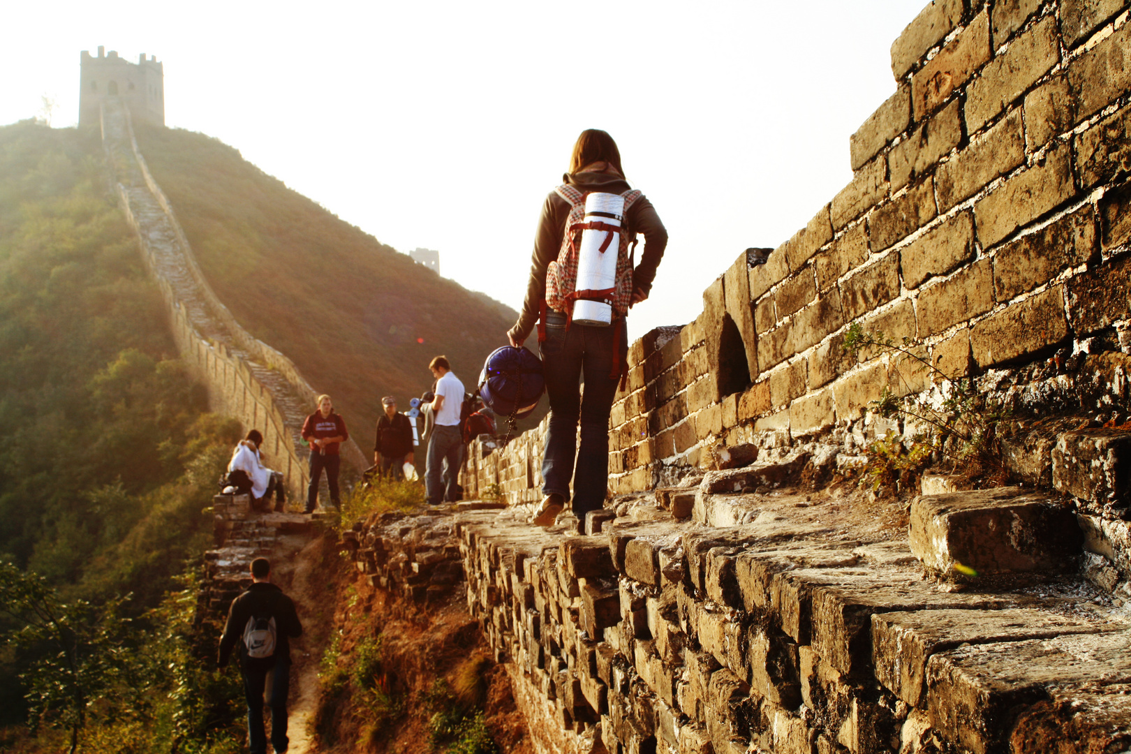 Freunde auf der chinesischen Mauer