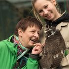 Freunde besuchen im Weltvogelpark Walsrode
