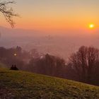 Freunde im Sonnenuntergang