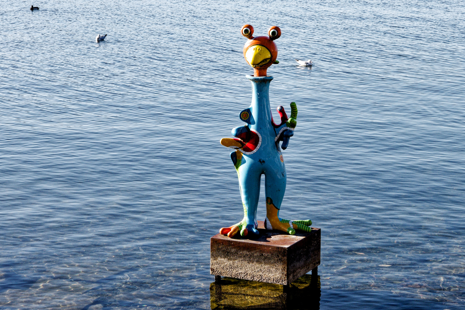 Freundliche Begrüssung der Marina Lachen