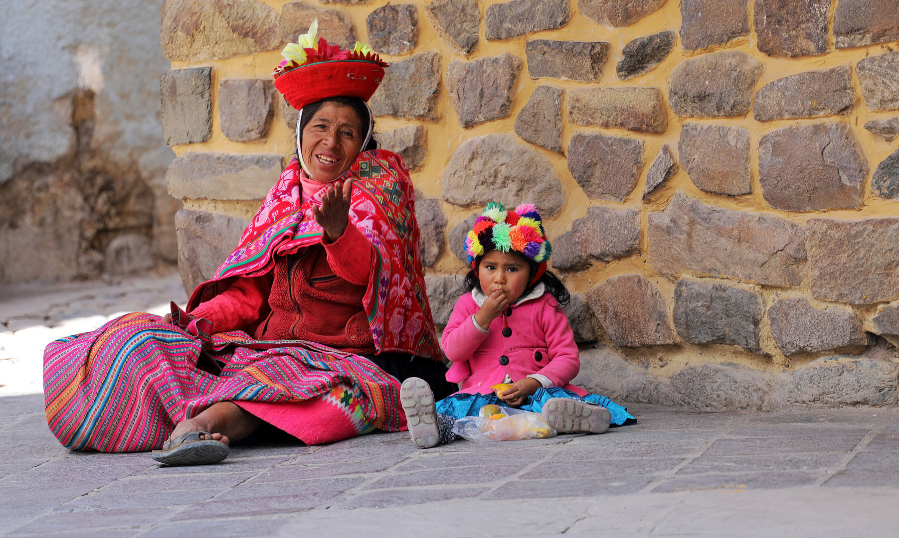 Freundliche Menschen aus Peru