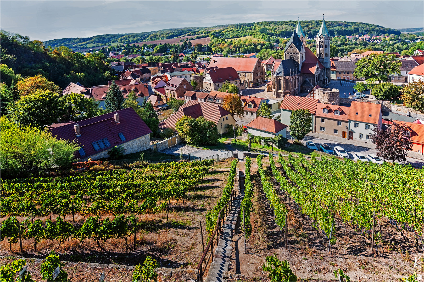 Freyburg (Unstrut), Blick auf Ort und St. Marien