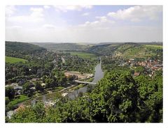 Freyburg/Unstruth mit Blick auf Fluß und Weinberge.(Diese Fotos stellen keinen künstl. Anspruch)