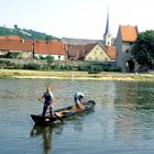 Frickenhausen am Main - Fischer bei der Arbeit