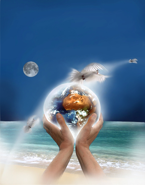 Frieden für die Welt Foto &amp; Bild fotomontage, fantasy mystery, welten