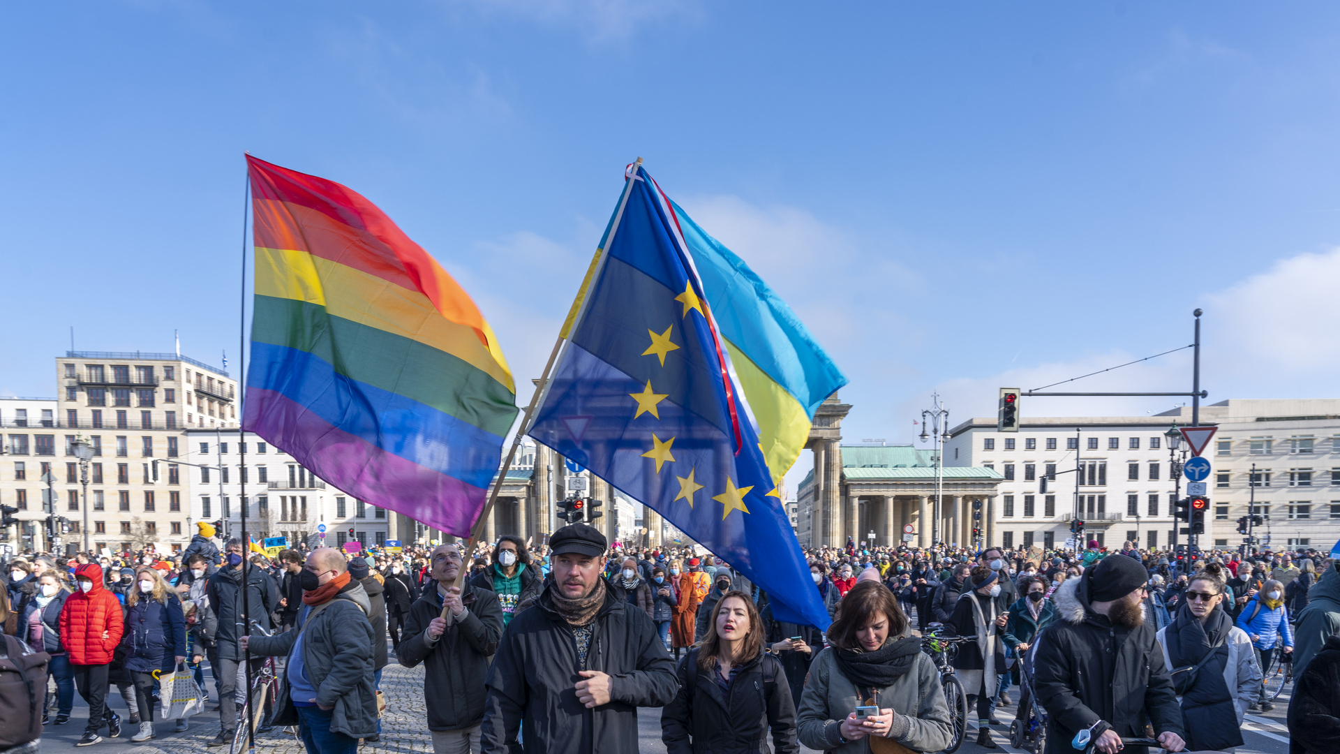 Friedens-Demo Berlin 27.02.2022 gegen den Krieg in der Ukraine