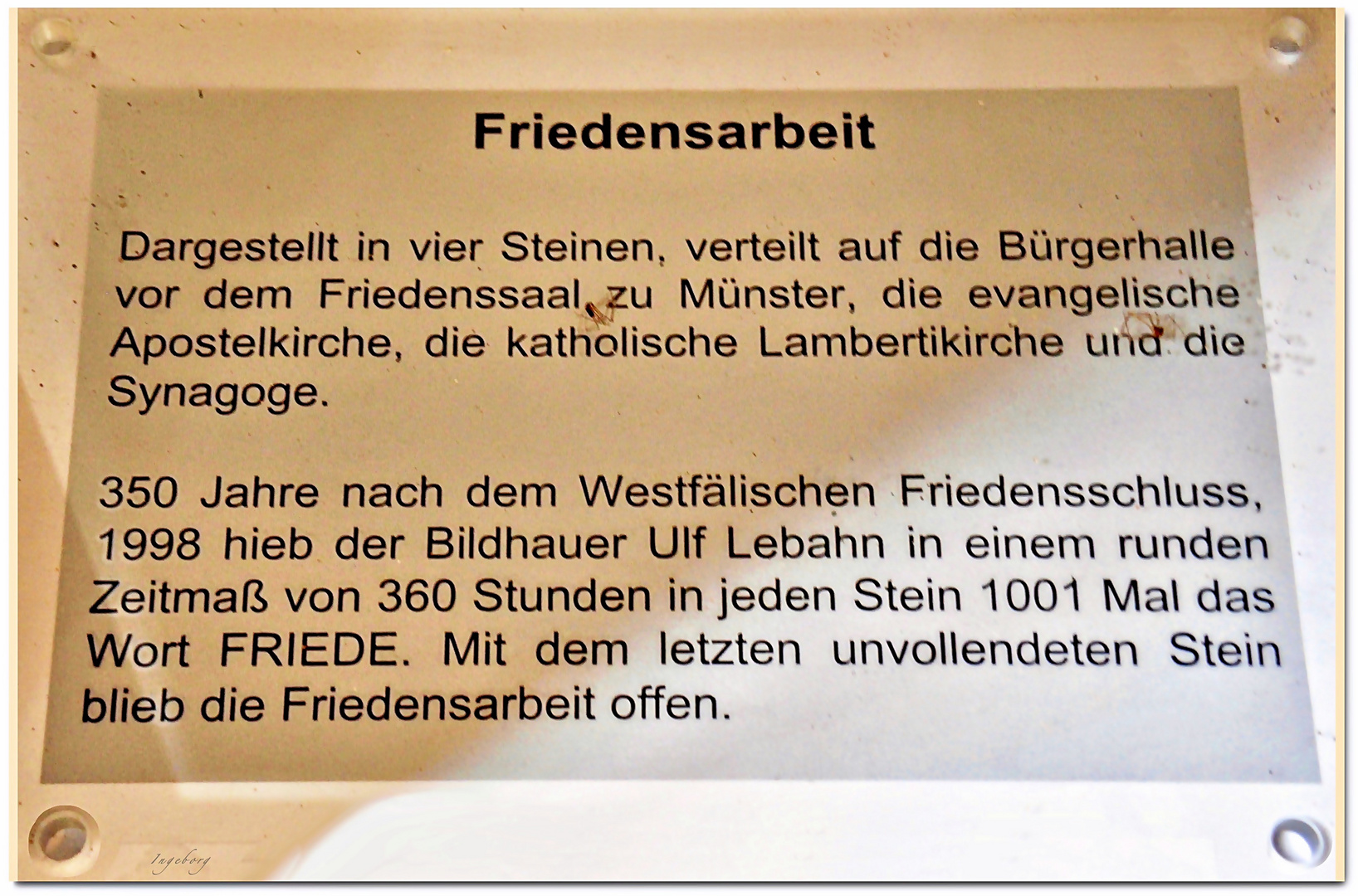 - Friedensarbeit -