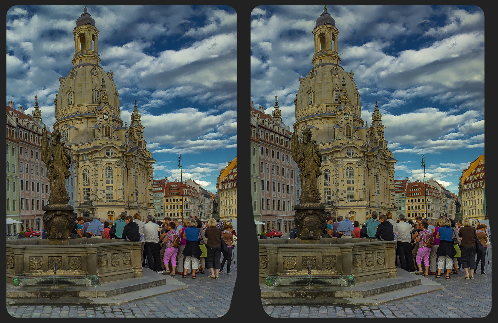 Friedensbrunnen und Dresdner Frauenkirche