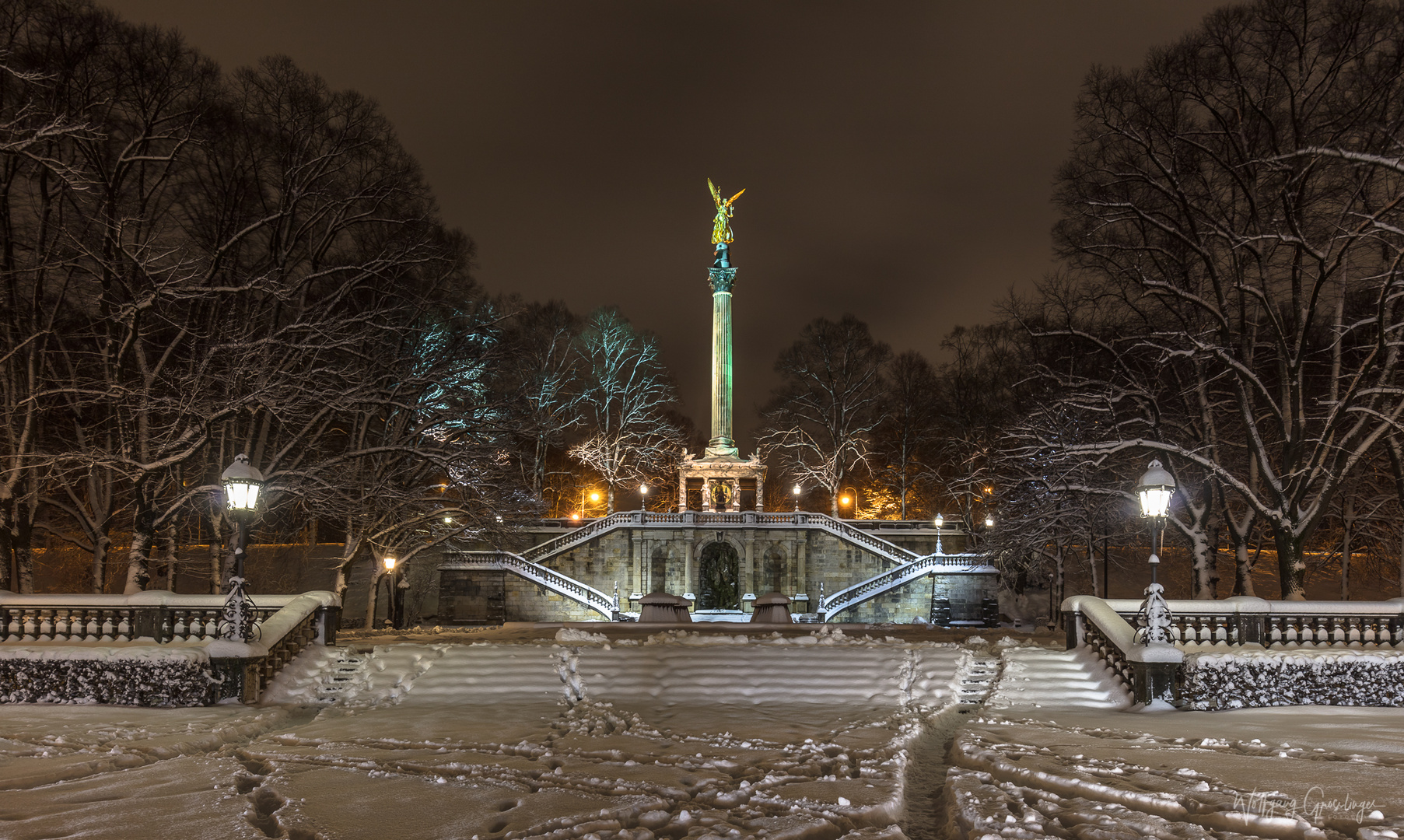 Friedensengel Munchen Foto Bild Canon Munchen Winter Bilder Auf Fotocommunity