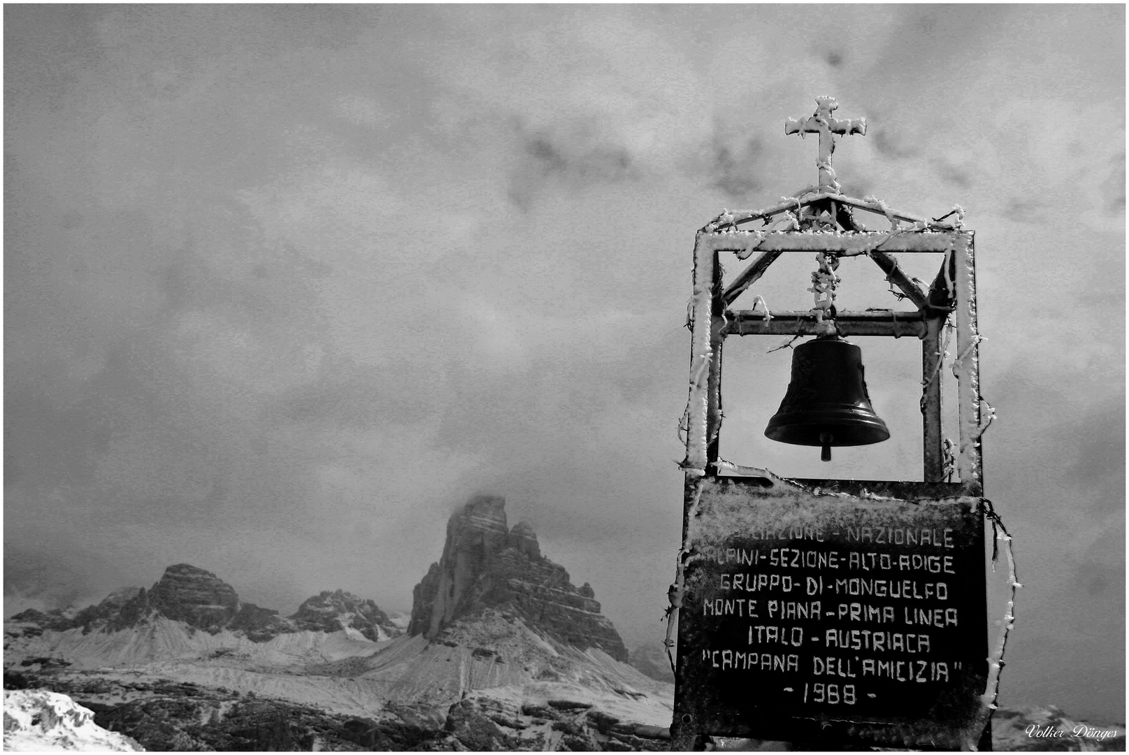 Friedensglocke auf dem Monte Piana