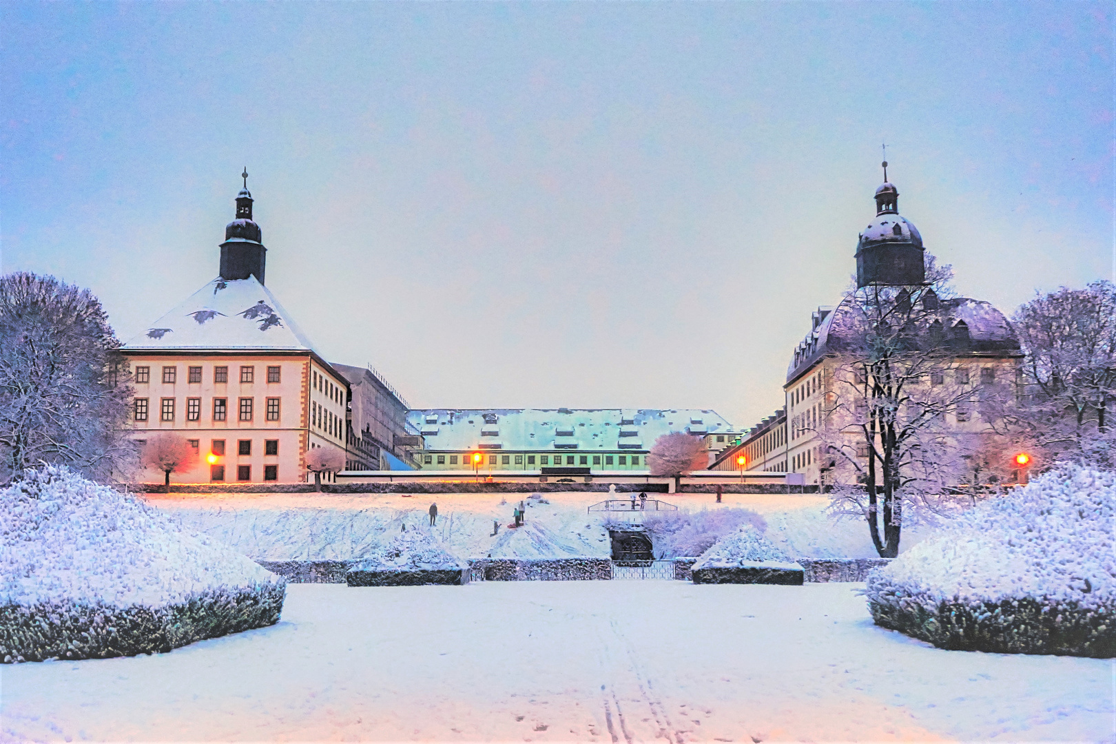 Friedenstein mit Schnee