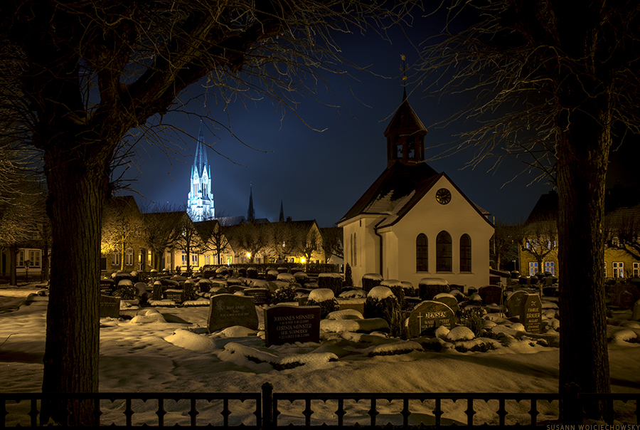 Friedhof auf dem Schleswiger Holm mit Dom