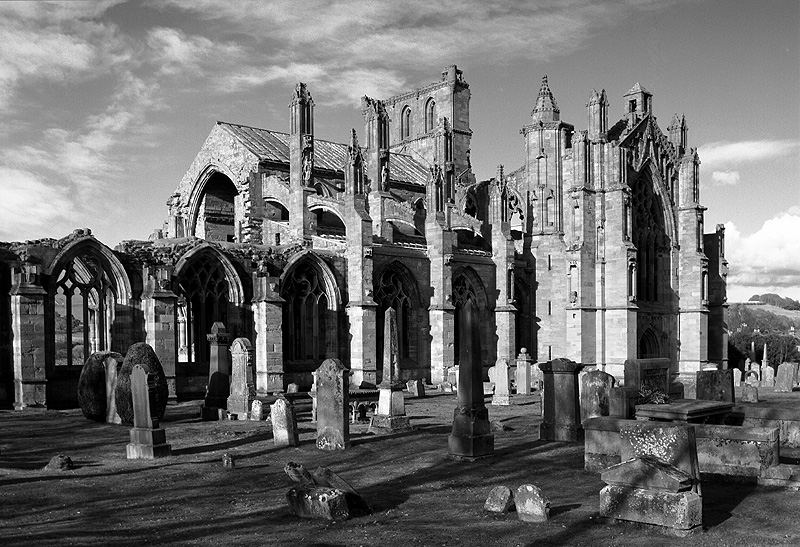 Friedhof bei Melrose Abbey