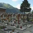 Friedhof in Grächen / Schweiz