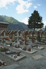 Friedhof in Grächen / Schweiz