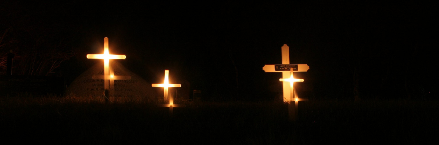 Friedhof in Hvanneyri, Island