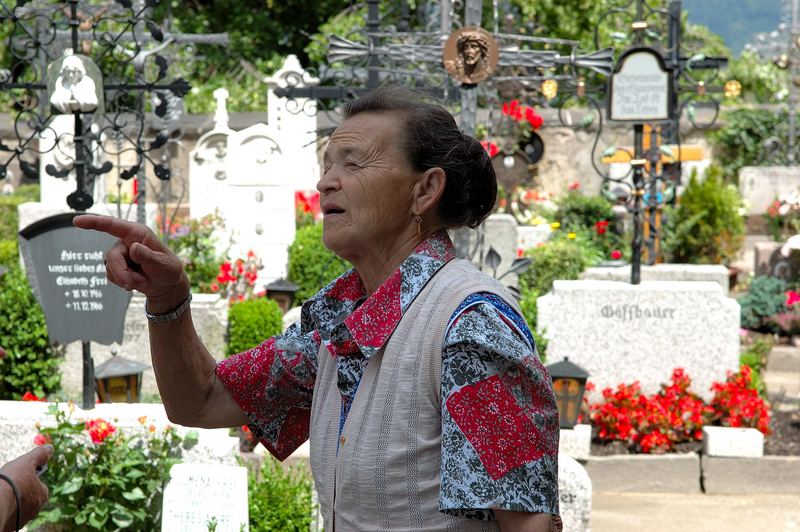 Friedhofsgespräch in Südtirol