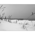 Friedlicher Schneestrand