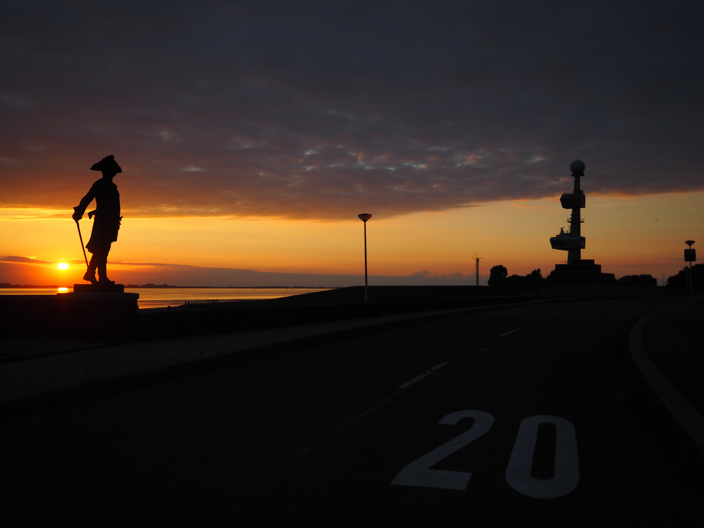 Friedrich der Große beim Abendspaziergang