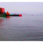 Friedrichshafen entlang der Strandpromenade in 3D (Rot/Cyan)