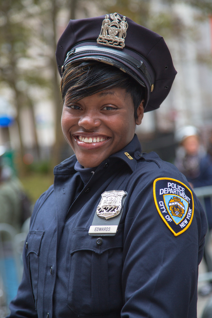Friendly New York Police Officer