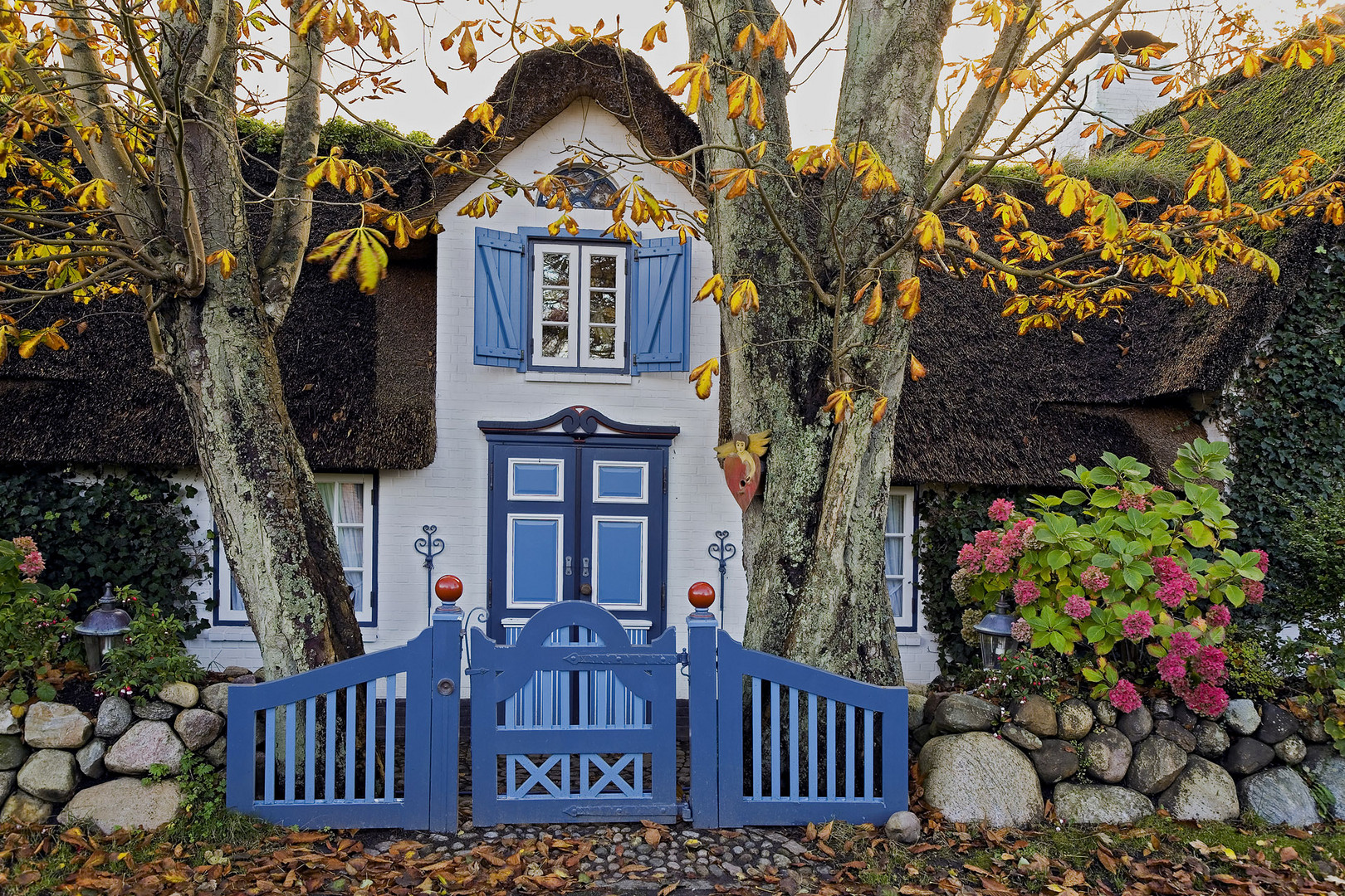 Friesenhaus im Herbst Sylt Keitum