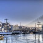 Frigate "Nadezhda" and barque "Sedov"