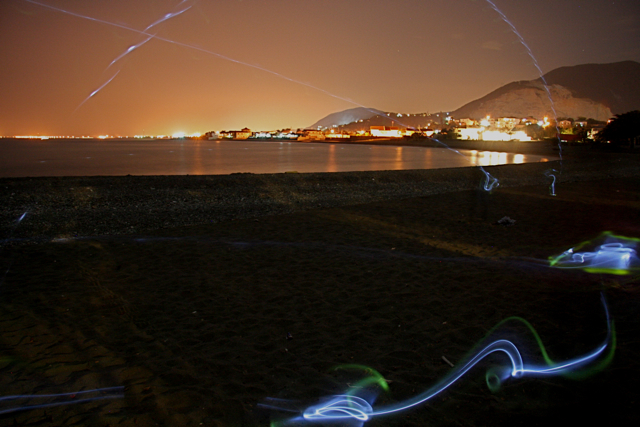 Frisbee at night