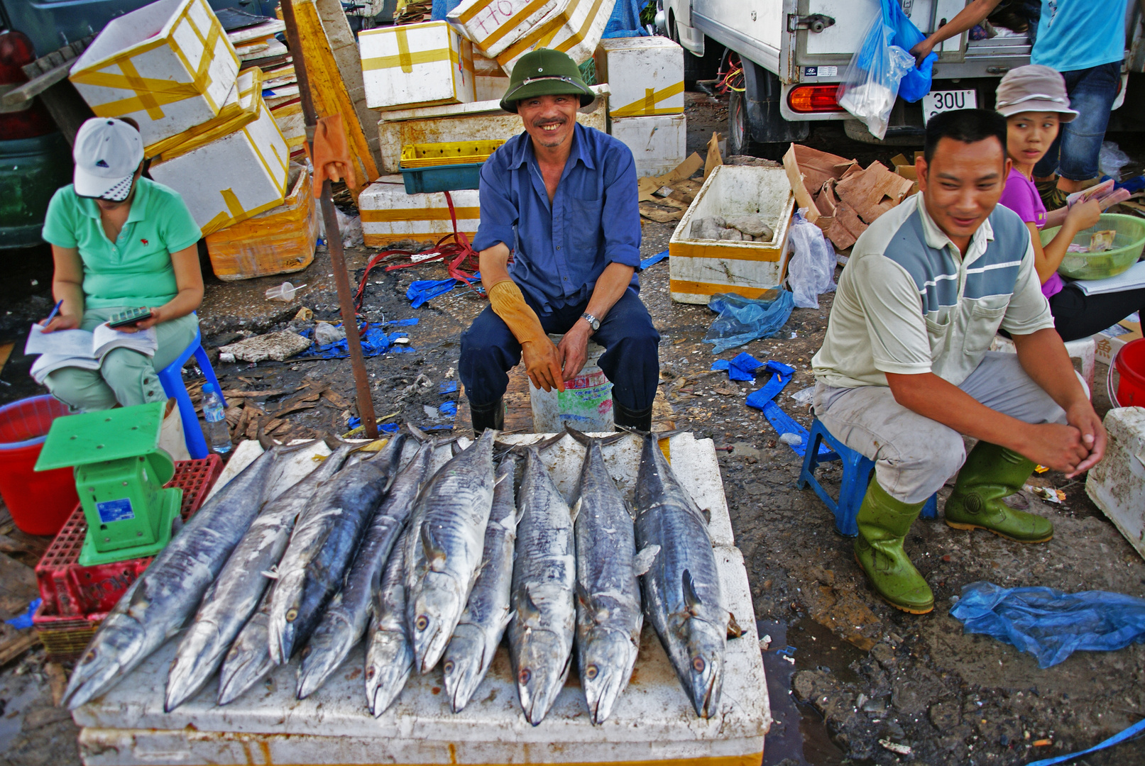 frisch Fisch in Hanoi am Markt