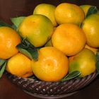 Frisch gepflückte Mandarinen