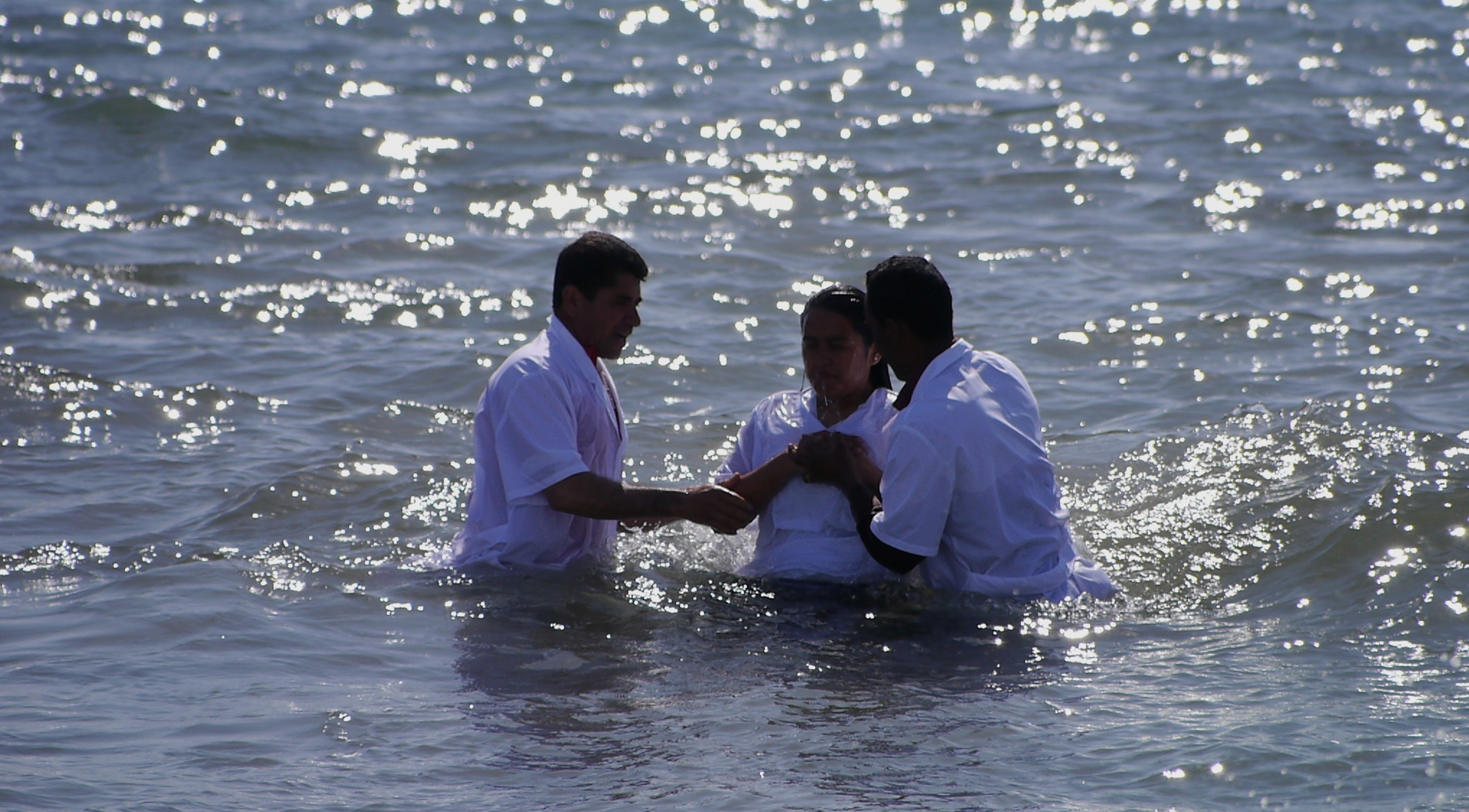 frisch getauft im Mittelmeer