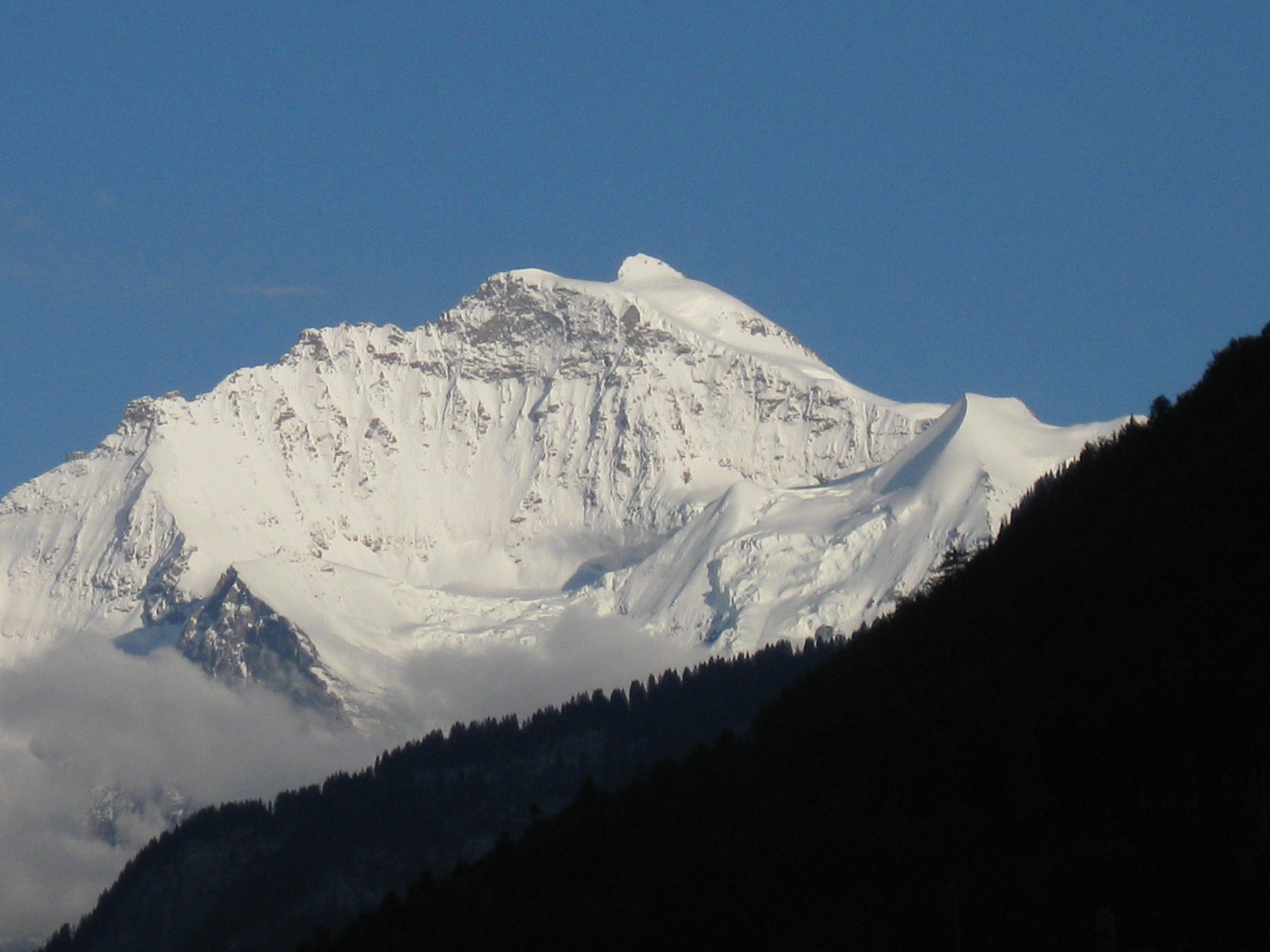 Frisch verschneite Jungfrau